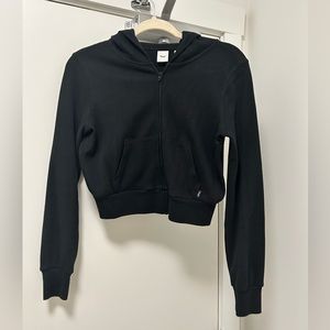 TNA WAFFLE CROP ZIP UP HOODIE